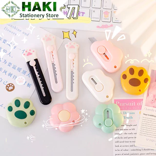 Dao rọc giấy mini chân mèo HAKI cute dễ thương loại tốt cao cấp