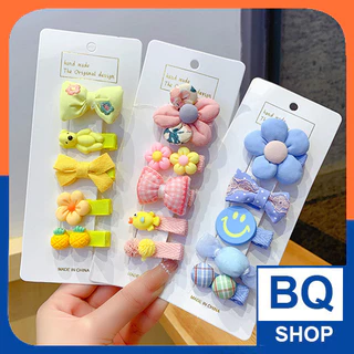 Set 5 kẹp tóc cho bé phong cách Hàn Quốc BQSHOP