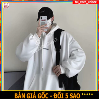 ÁO HOODIE - Khoác nỉ bông form rộng fullsize (Ảnh Thật) có nón in chữ PEACE STAR áo