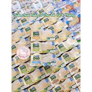 [Hàng Air]- Sữa chua ăn dặm hữu cơ BabyBio Carrefour Pháp giàu canxi cho bé từ 6 tháng (4x100g)