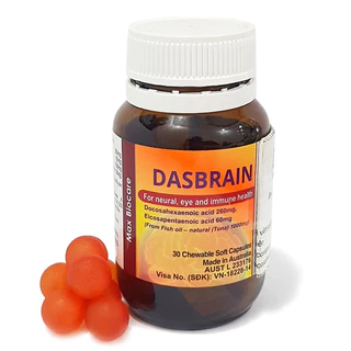 Dasbrain, tăng cường chức năng não bộ, tăng khả năng nhận thức ( Lọ 30 viên )