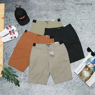 Quần Short Nam Hazzys Chất Đũi Trơn Lưng Thun Vải Mát Nhẹ Kiểu Dáng Basic Trẻ Trung Phong Cách Hàn Quốc - Zenmenswear