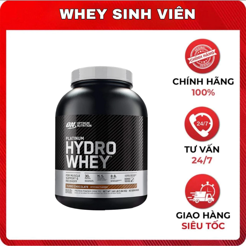 Thực Phẩm Bổ Sung Tăng Cơ Bắp Optimum Nutrition Platinum Hydro Whey 3.5lb (1.58kgs) 40 SER Từ Mỹ