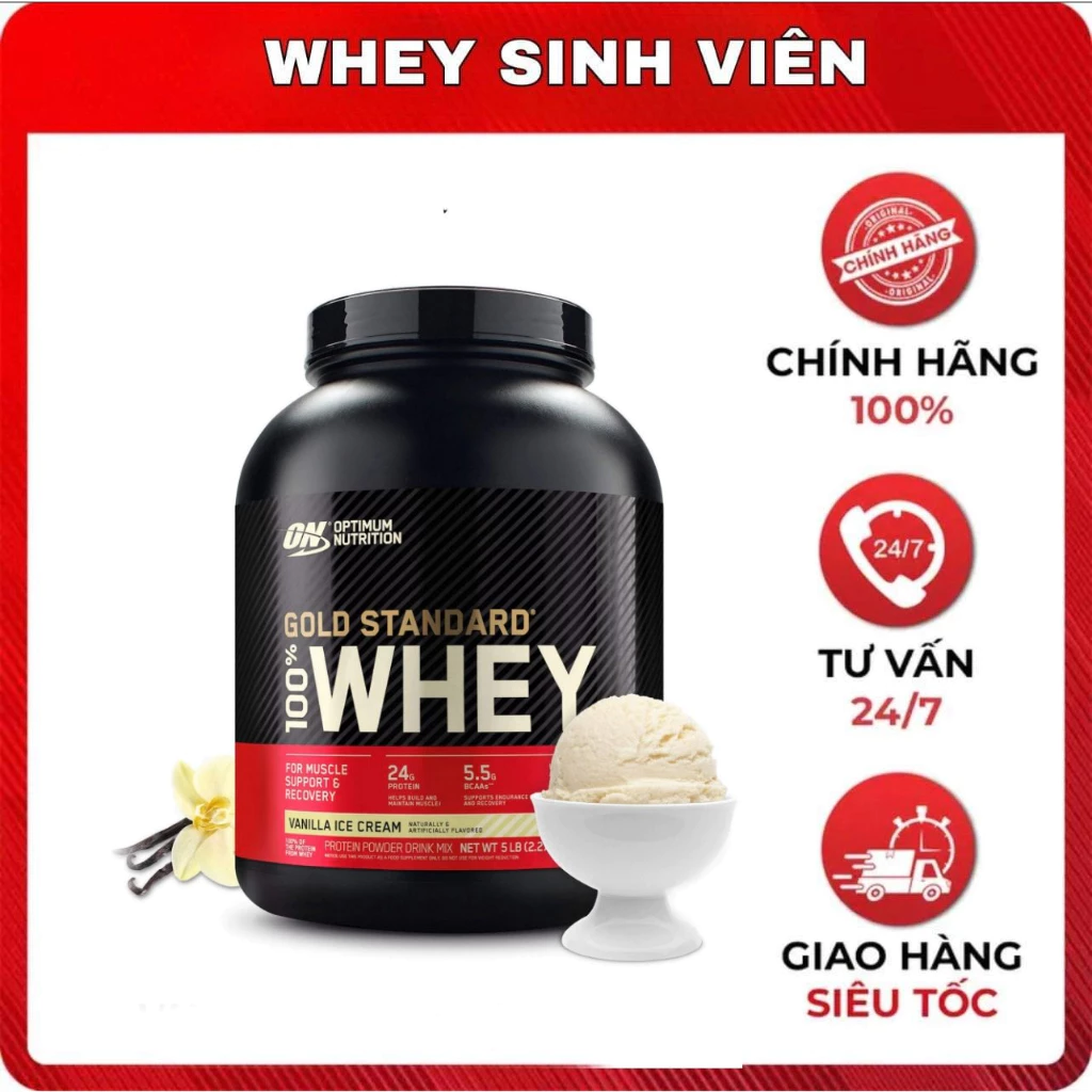 GOLD STANDARD 100% WHEY - SỮA BỔ SUNG PROTEIN GIÚP TĂNG CƠ BẮP (5 LBS) TẠI WHEYSINHVIEN.COM