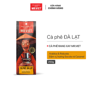 Cà phê rang xay Đà Lạt vị sô cô la và caramen - MR.VIET Coffee 250g, 500g, 1kg