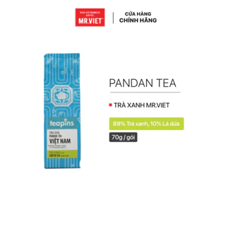 Trà lá Pandan, trà xanh, hương lá dứa dịu nhé, Trà Teapins For Local 70g