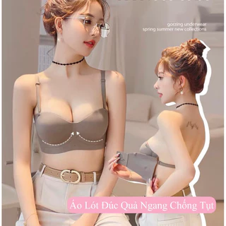 Áo Lót Nữ Quả Ngang Hở Lưng Nâng Ngực Không Gọng Chống Tụt Tạo Khe Cao Cấp Softie 978