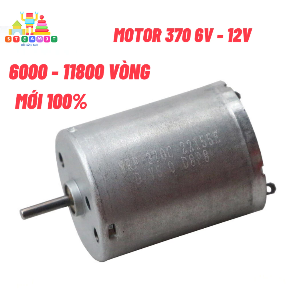 Motor mini 370 6V 12V Tốc độ 6000 11800 vòng thay thế máy xăm chổi kim loại quý - LK0561