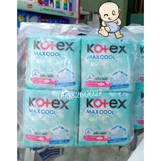 Lốc 8 Gói Băng vệ sinh KOTEX Max Cool Có Cánh 8 miếng/gói