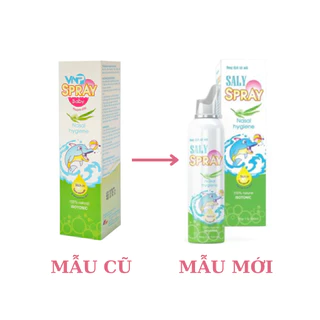 [Mẫu mới] Xịt mũi nước muối biển Saly Spray VNP Khuynh Diệp cho bé - Lọ 100ml