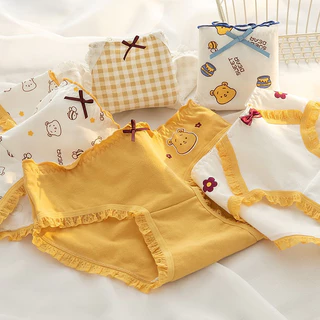 Quần lót nữ cotton kháng khuẩn cao cấp hoa gấu dễ thương cạp vừa tôn dáng gợi cảm Softie 2258