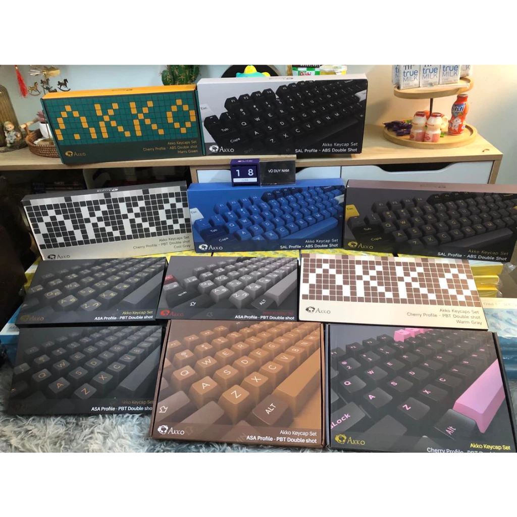 AKKO Keycap set - Blackpink/Ocean Star/WOB/Marrs Green/Warm Cool Gray/Chocolate/Black Cyan/Veri Peri