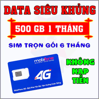 Sim 4G Mobifone 500GB/Tháng. Sử Dụng 6 Tháng, Không Nạp Tiền. Có eSIM 5G | MDT150 6MDT150