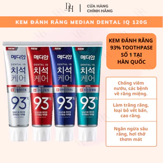 Kem đánh răng Median 93/Hàn Quốc/ làm trắng răng/ cải thiện hơi thở thơm mát/ bảo vệ nướu/ ngừa sâu răng/ 120g/ tuýt