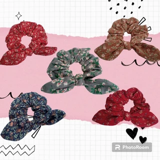 [ Tiệm Của Shin] Scrunchies tai thỏ hoa nhí