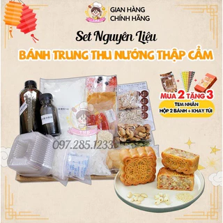 Set làm Bánh Trung Thu Thượng Hạn, Thập Cẩm, đậu xanh, trà xanh, khoai môn, đậu đỏ, 12 chiếc-150gr