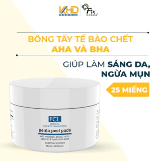 Bông Tẩy Tế Bào Chết Tẩm Dung Dịch AHA Và BHA FCL Penta Peel Pads Giúp Sáng Da, Ngừa Mụn 25 Miếng [KIHODE]