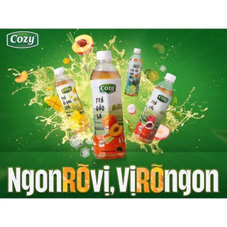 Chai Trà cozy vị đào sả, vải, trà tắc 455ml