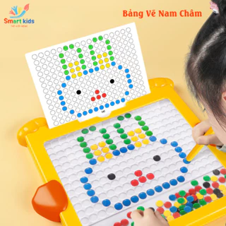 Bảng Vẽ Xếp Hình Nam Châm Smartkids Size Lớn Kèm 20 Trang Hình Mẫu, Đồ Chơi Giáo Dục Sớm Trẻ Em