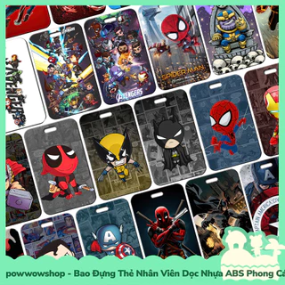 [Sẵn VN - Hỏa Tốc] Bao Đựng Thẻ Nhân Viên Nhựa ABS Phong Cách Nhân Vật Siêu Anh Hùng Superheroes Real Art Chibi