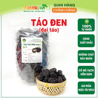 [Hàng Cao Cấp] Táo đen (đại táo), thơm, dẻo, nguyên liệu nấu chè, chưng yến, hầm canh, pha trà [500gr - 1kg] I Farm24h