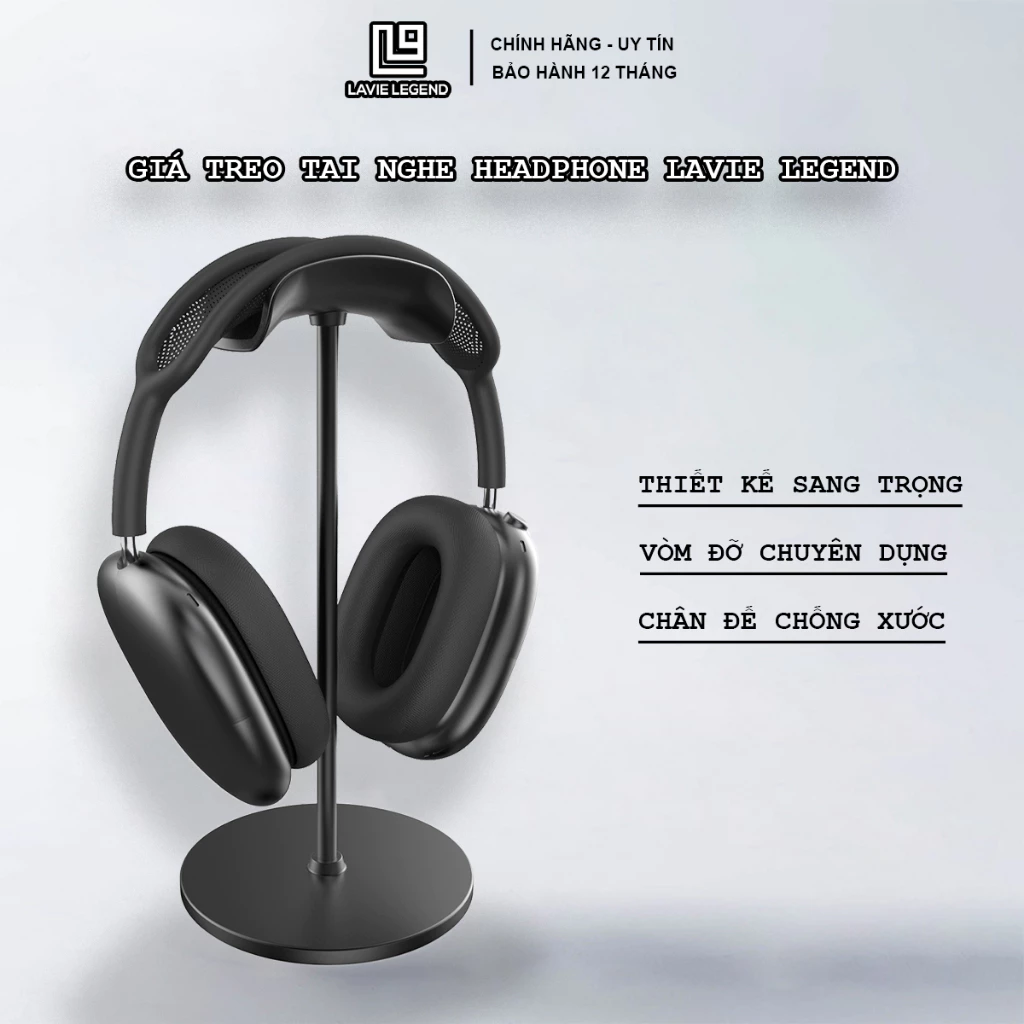 Giá Treo Tai Nghe Chụp Tai Headphone Stand Giá Đỡ Tai Nghe Full Size Thiết Kế Sang Trọng Decor Bàn Làm Việc
