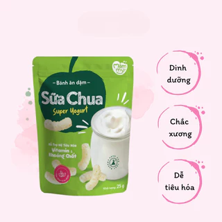 Bánh ăn dặm vị sữa chua nguyên chất Mămmy que ngắn, tan trọng miệng, dễ tiêu hóa 25 gram