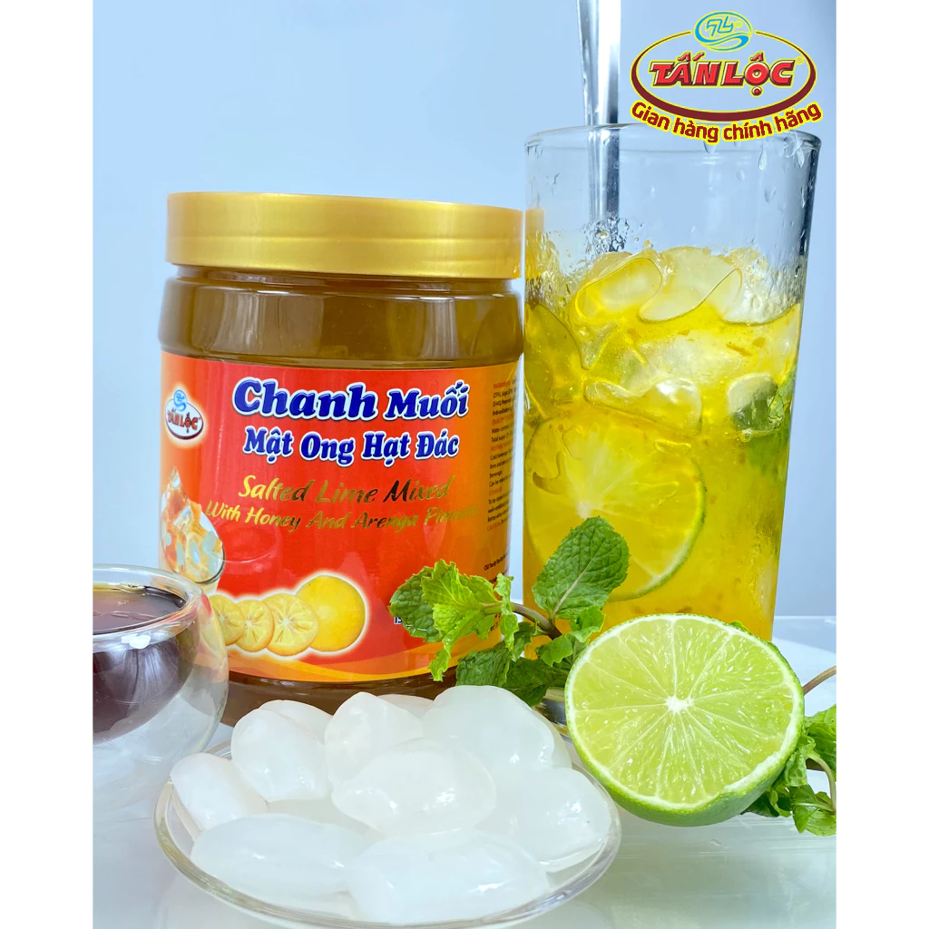 Chanh Muối Hạt Đác Mật Ong Hũ 900gr TẤN LỘC Hoàn Toàn Thiên Nhiên