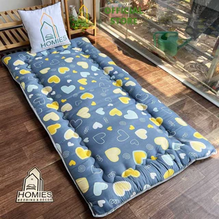 Topper Nệm Bông Xuất Nhật HOMIES Bedding & Décor cao cấp, Đệm Topper Tim Vàng,Tấm làm mềm đệm cotton