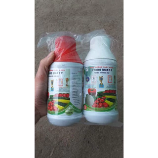 Phân bón Dung dịch dinh dưỡng thủy canh dành cho cây ăn quả, rau ăn lá Hydro Umat, bộ gồm 2 lọ 500ml