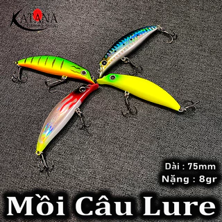 Mồi lure Minnow 75mm/8gr chuyên câu cá chẽm