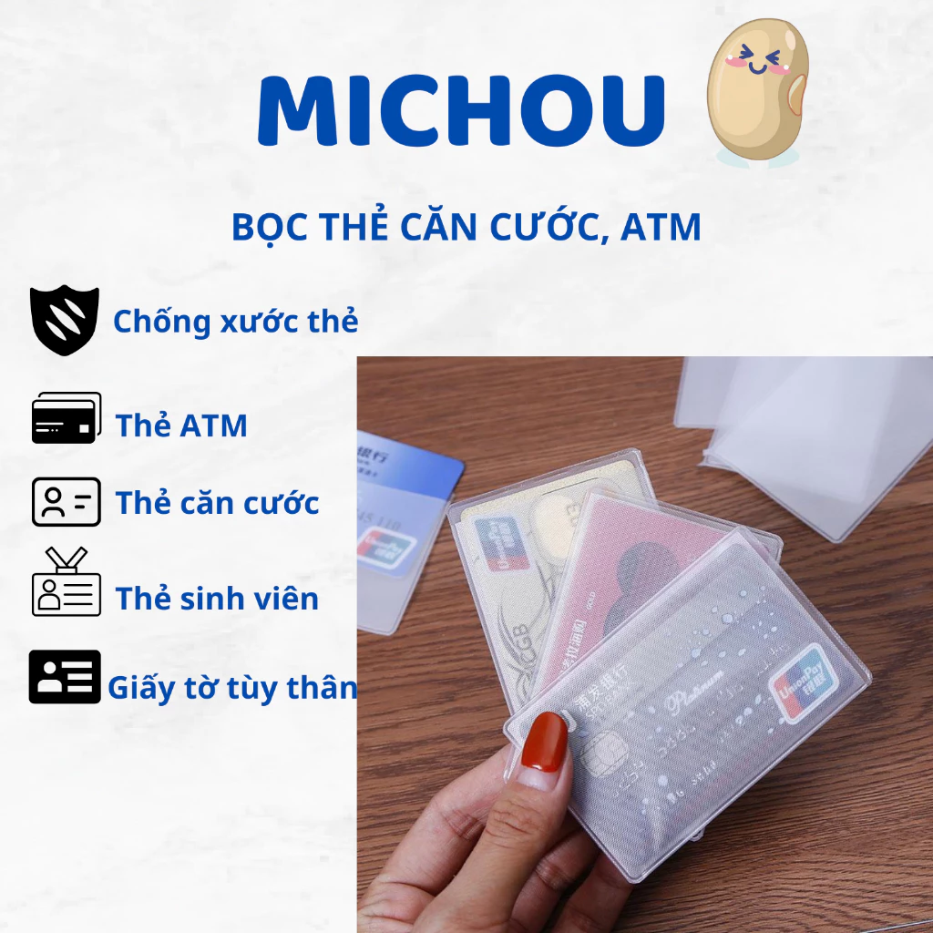 Vỏ Bọc Thẻ ATM, Thẻ Sinh Viên, Thẻ Nhân Viên, Thẻ chứng minh,CCCD