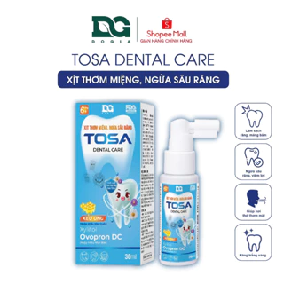 Kem đánh răng dạng xịt chống sâu răng Tosa an toàn cho bé có thể nuốt lọ 30ml