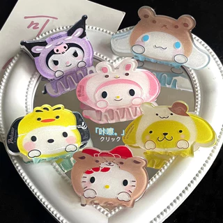 Kẹp tóc càng cua hoạt hình Sanrio Kuromi Melody Cinnamoroll Kitty Pochacco Pompurin dễ thương