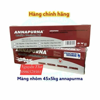 Màng nhôm ( giấy bạc) bọc nướng, giữ nhiệt thực phẩm 45cm x 5kg ANNAPURNA