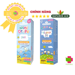 DHA cho bé Natures Aid DHA Drops, Anh (50ml dạng giọt) giúp phát triển não cho trẻ sơ sinh từ 3 tháng tuổi đến 5 tuổi