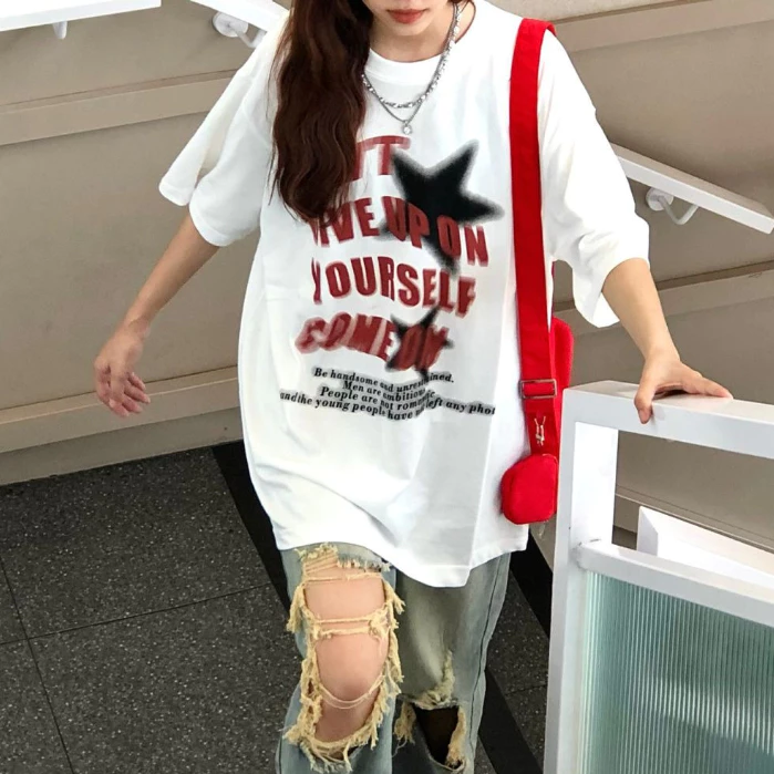 FOCUS local brand Áo phông trắng nữ vintage thời trang nữ bigsize tee unisex 100%cotton