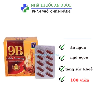 Vitamin tổng hợp 9B With Ginseng bồi bổ cơ thể, tăng sức đề kháng cho trẻ em người lớn Hộp 100 viên