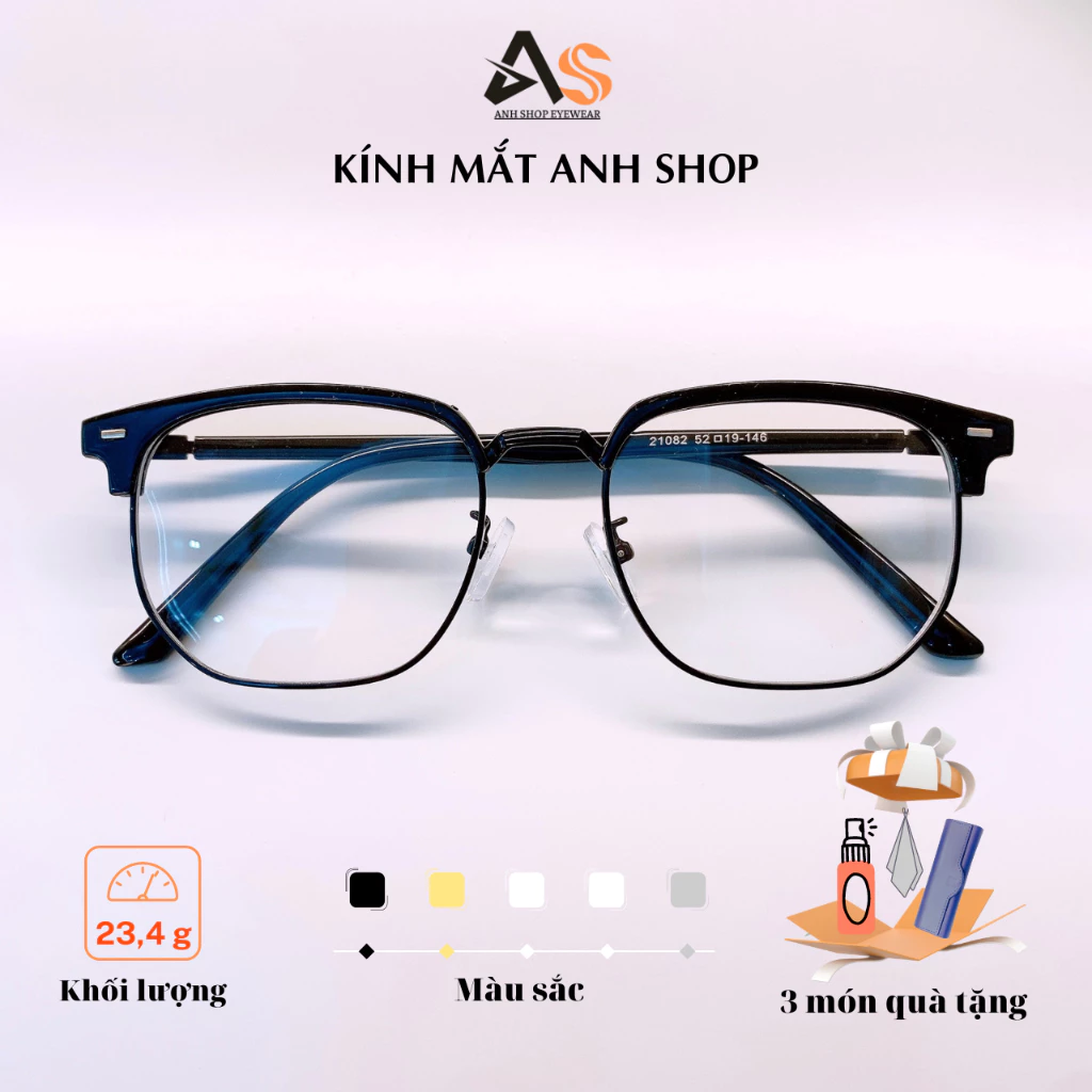 Kính vuông nam thời trang nam nữ 21082A
