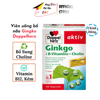 Bổ não Ginkgo Doppelherz tuần hoàn máu não, hoạt huyết dưỡng não giúp giảm đau đầu, mệt mỏi <Hàng Đức 40v>