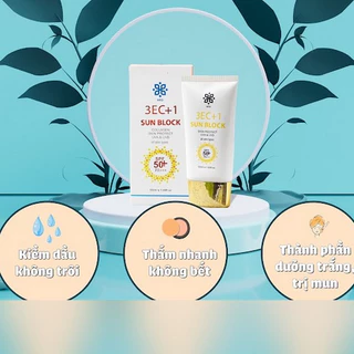 Kem chống nắng nâng tone, kiềm dầu 3EC+1 Sun BLOCK