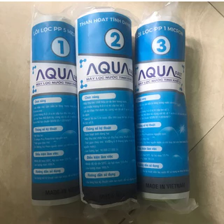 Bộ lõi lọc nước AQUA số 1 2 3 NEW  CHÍNH HÃNG sử dụng tất cả máy lọc nước Kangaroo Karofi Sunhouse  AquA