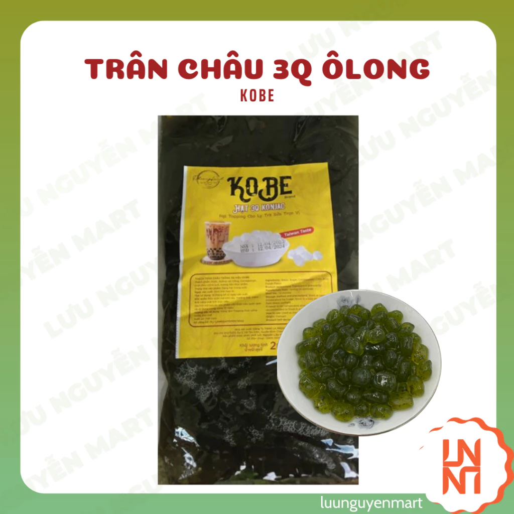 Trân Châu 3Q Vị Oolong/ Ô long Kobe Túi 2kg