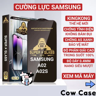 Kính cường lực Samsung A02s, A02, M02 Kingkong full màn | Miếng dán bảo vệ màn hình cho ss galaxy Cowcase