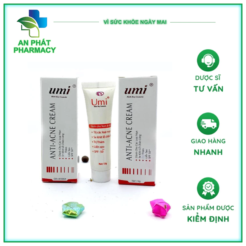 Kem chấm mụn Umi - Giảm mụn, mờ thâm, liền sẹo 12g