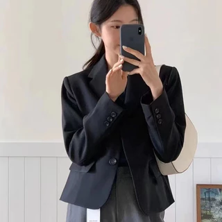 Áo blazer dài tay basic công sở form nhỏ