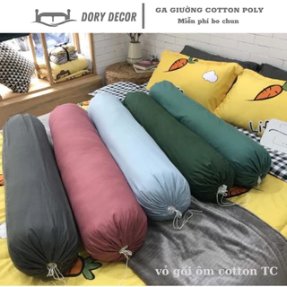 Vỏ gối ôm vải cotton TC nhiều màu kích thước 35x100cm dùng cho mọi loại ruột ôm