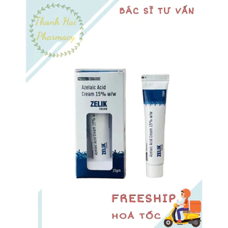 Kem giảm mụn giảm thâm Hacks & Slacks Zelik - Azelaic acid 15% (15g)