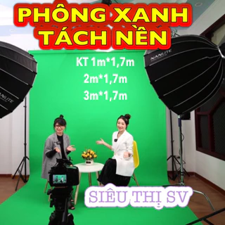 [Hoả Tốc 60p] Phông nền xanh lá tách nền quay video, chụp mẫu, sản phẩm - phông vải chống nhăn tốt