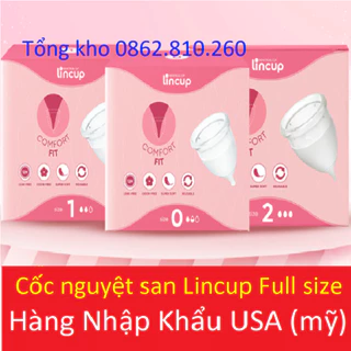 Cốc Nguyệt San Lincup Menstrual Cup đủ size 0/1/2 lincup+ bột tiệt trùng vệ sinh lincare [Lingroup Sensitive Teen New]